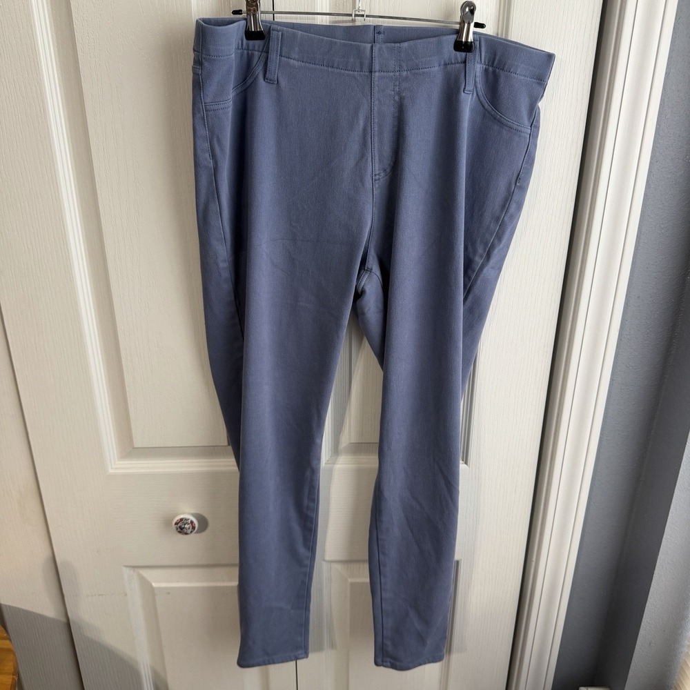 Faded Glory Light Blue Pull On Skinny Pants Women's Size XL Y2K Travel Office